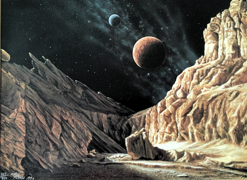 Framed and numbered print "Space Sand Scape" (351 of 950) by Mary Flynn Framed and numbered print "Space Sand Scape" (351 of 950) by Mary Flynn
