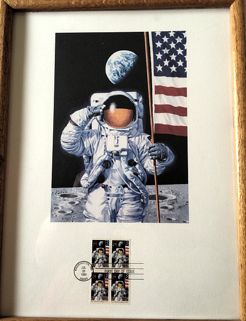 Framed print "Moon Landing souvenir print" Framed print "Moon Landing souvenir print"