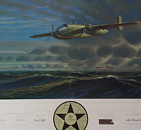 Framed print "The Doolittle Raiders 50th Anniversary" with autographs Framed print "The Doolittle Raiders 50th Anniversary" with autographs